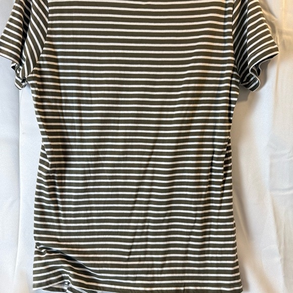 Striped V-Neck Tie-Front Top - Picture 6 of 9